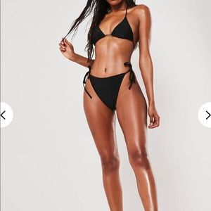 Missguided - Black triangle bikini set